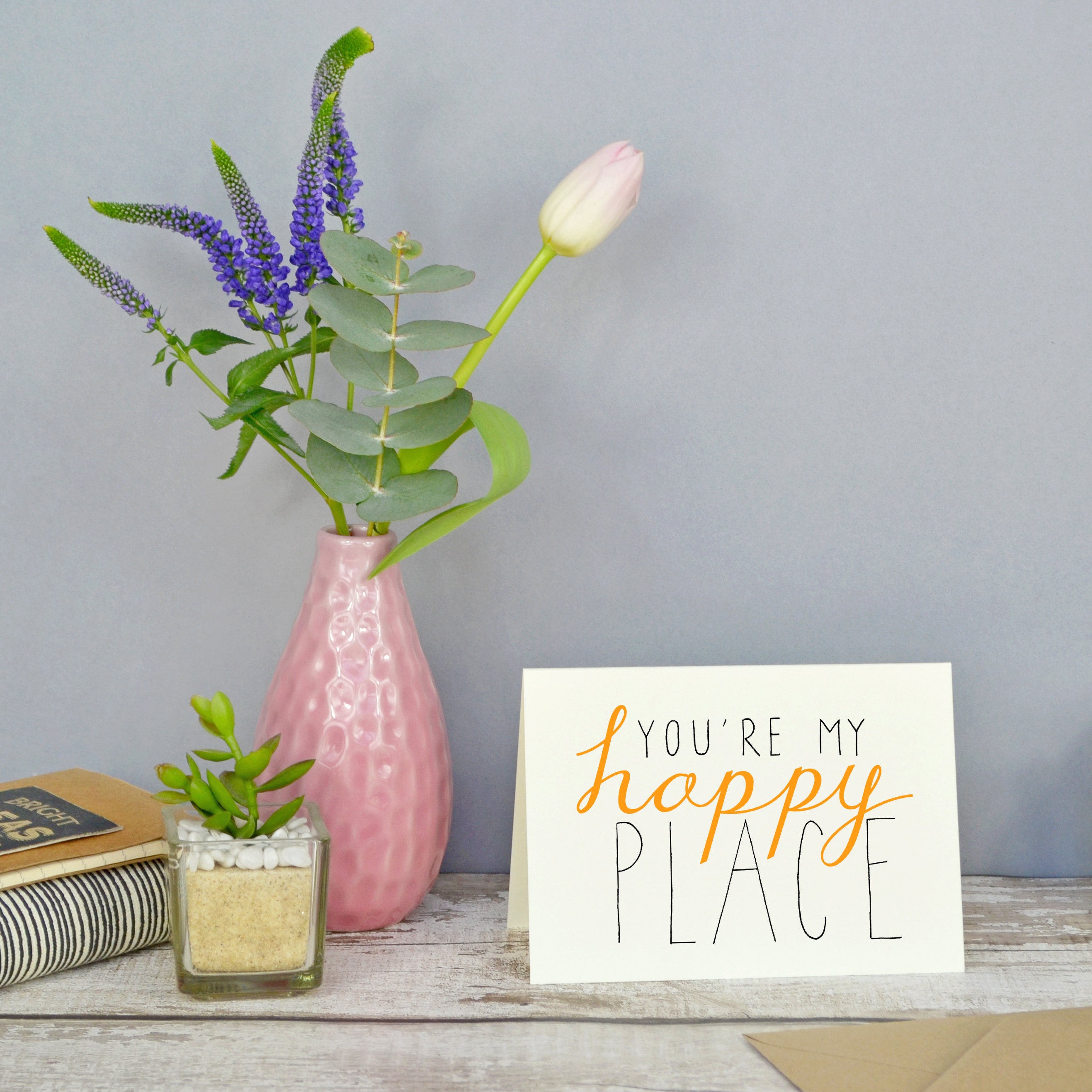 Handlettered 'you're My Happy Place' Design Etsy