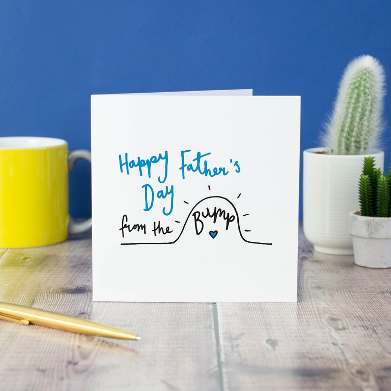 Happy Father's Day From The Bump. Daddy-to-be Father's Day Card. image 1