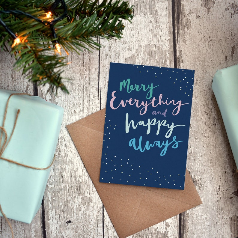 Merry Everything & Happy Always Christmas Card Pack image 3