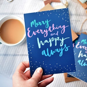 Merry Everything & Happy Always Christmas Card Pack image 1