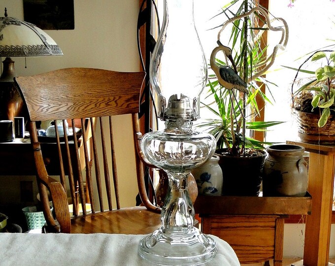 Antique ELLA Pattern Oil Lampvintage 19111945ready to Use Etsy