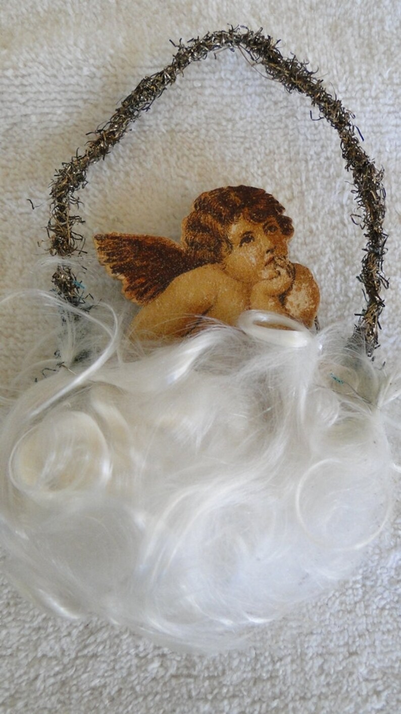 3 Antique Die Cut Christmas Ornaments With Tinsel Including - Etsy