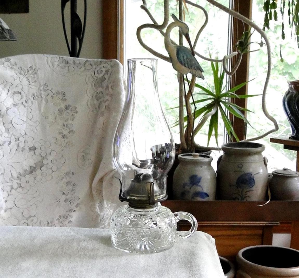 Antique Japanese Oil Lamp - Etsy