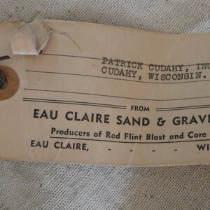 Red Flint Filter Sands Gravel Sack-Bag-Vintage 1940s-Eau Claire, WI-Indian Arrowhead Graphics bild 5