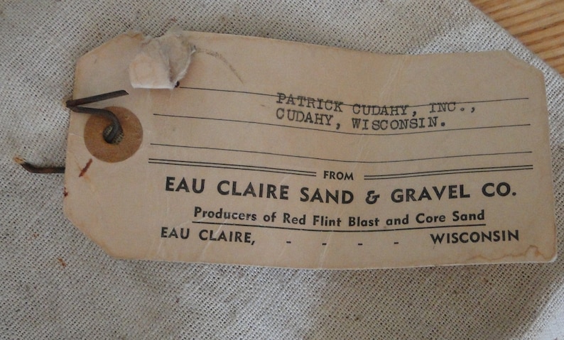Red Flint Filter Sands Gravel Sack-Bag-Vintage 1940s-Eau Claire, WI-Indian Arrowhead Graphics bild 5
