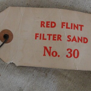 Red Flint Filter Sands Gravel Sack-Bag-Vintage 1940s-Eau Claire, WI-Indian Arrowhead Graphics bild 6