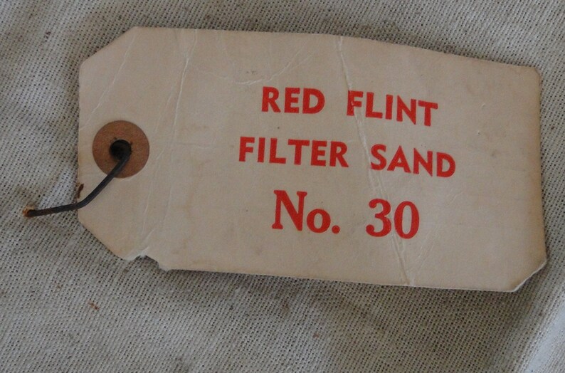 Red Flint Filter Sands Gravel Sack-Bag-Vintage 1940s-Eau Claire, WI-Indian Arrowhead Graphics bild 6