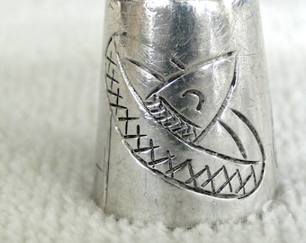 Antique Mexican Sombrero Thimble-Vintage 1960's-Size 8-Sterling Silver