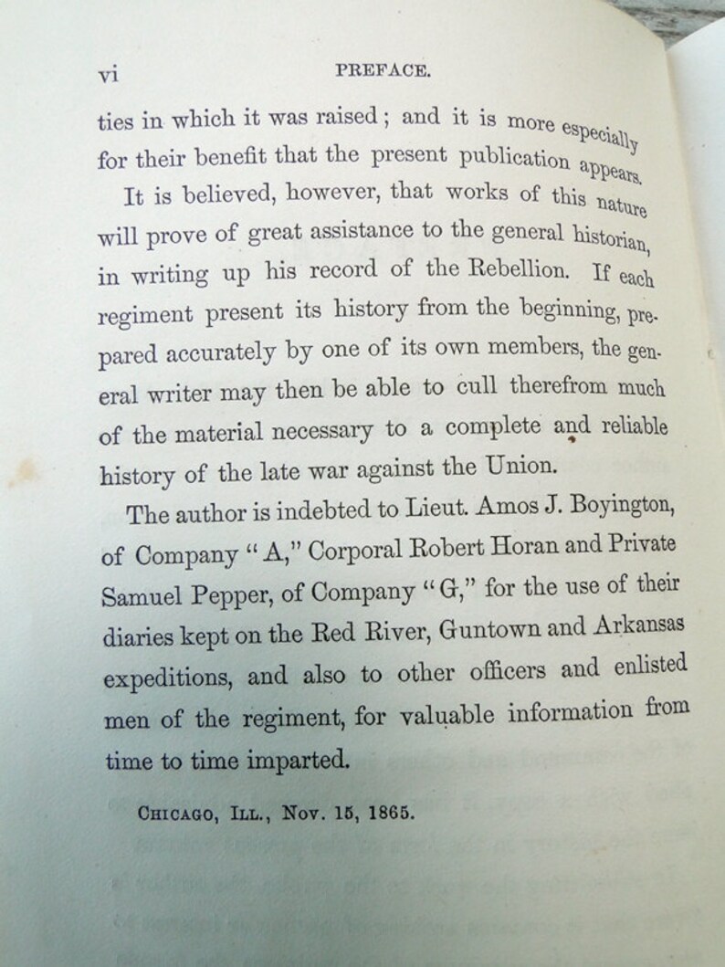 1865 Civil War Book-A History of the Ninety-Fifth Regiment-Illinois Infantry Volunteers by Wales W Wood, Esq., 1st Edition by Adjuntant image 5