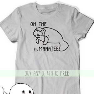 Manatee Shirt T Shirt Tee Cute Men Women Ladies Funny Humor Birthday Gift Present Whales Pun Punny Joke marine biology Girlfriend Tank Top