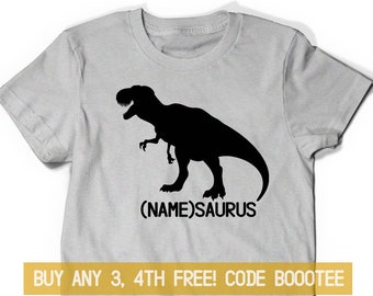 Dinosaur Shirt Custom T-Shirt Gift T-Rex Dad Tee Kids Boy Girl Women Men Birthday Party Personalized Dino Saurus Trex Son Uncle Papa Mama