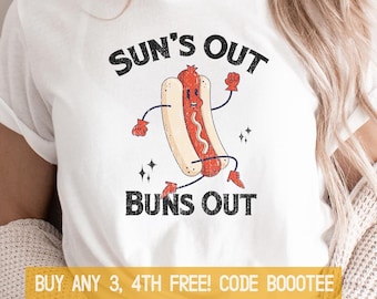 Funny Shirts Retro Summer T-shirt Hot Dog Grilling TShirt Tee Ladies Matching Men Kids Women Boys Girls Kids Baby Fast Food Foodie Grill Dad