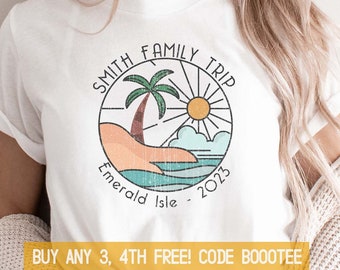 Chemises de vacances personnalisées Beach Matching Famille T-shirt Hommes Enfants Femmes Tshirt Garçon Fille Toddler Kid Tee Débardeur Été