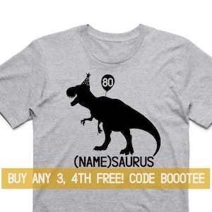 80th Birthday Shirt Funny Tshirt T-Shirt T Tee Bday Men Women Ladies Gift Present Turning 80 years old Husband Wife 1939 T-rex Tyrannosaurus