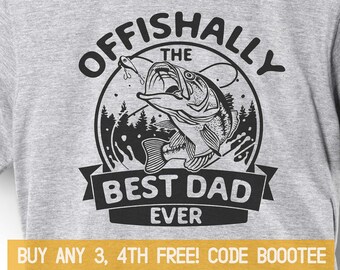 Fathers Day Gift Fishing Shirt for Dad Grandpa Tshirt Funny Fishing Shirts Dad Tee Men Papa Fisherman Daddy Pop Fish Bass Hunting
