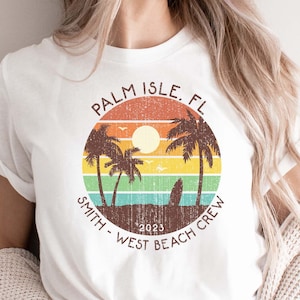 Custom Vacation Shirts Beach Matching Family T-shirt Men Kids Women Tshirt Boy Girls Toddler Trip Tee Tank Top V-neck Summer Camp Group Baby