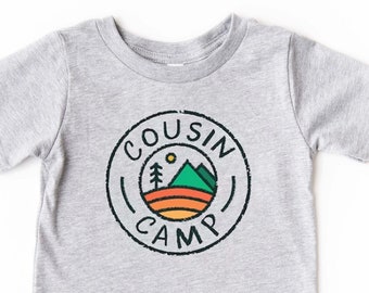 Cousin Camp Shirts Camping Tees for Family Friends T-Shirt  T Shirt Matching Men Kids Women Boys Girls Personalized Crew Custom Camper