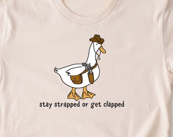 Stay Strapped or Get Clapped Tシャツ　ブーさん Amazon.com: Stay strapped or get clapped Skelton Funny T