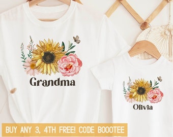 Free to Bloom Toddler Tee Mommy and Me matching shirts Floral Shirt for girl