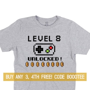 8. Geburtstag Shirt Erwachsene Kinder Kleinkind T-Shirt T-Shirt Achter Bday Drehen Acht 8 Jahre Alt Neffe Sohn Tochter Geburtstag Party Favors Mädchen Junge