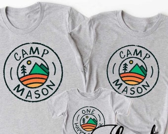 Personalized Camping Birthday Shirt: Custom Matching Family Camp T-Shirt