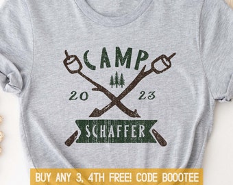 Personalized Camping Trip T-Shirt: Custom Family Camp Vacation Tee