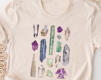 Rocks Minerals T-shirt, Gemstones Crystals Shirt, Women Men Ladies Kids Baby, Tshirt, Gift for Him Her, Mothers Day, Crystal Gems