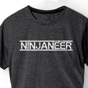 Funny Engineer T-Shirt T Shirt Tees Mens Ladies Women Birthday Gift Present Engineering Dad Father Husband Boyfriend Graduate Ninja Enginerd