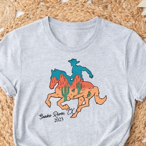 Custom Cowboy Shirts Desert Vacation T-Shirt Tee T Shirt Matching Men Kids Women Boys Girls Personalized Western Country Cowgirl Rodeo