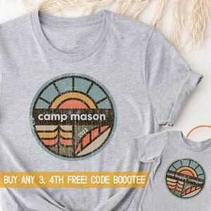 Camisas de cumpleaños de camping para amigos de la familia camiseta campamento camiseta camiseta damas a juego hombres niños mujeres niño niñas bebé 1o 4o 5o fiesta de cumpleaños