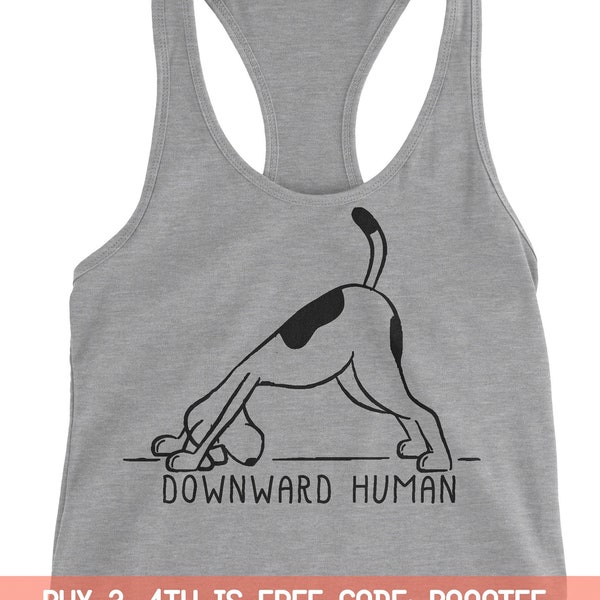 Yoga Shirt Workout Tanks for Women Men Tank Top T-Shirt Funny T Punny Tee Gift Idea Ladies Girl Gym Dog Lover Puppy Racerback Razorback Cute