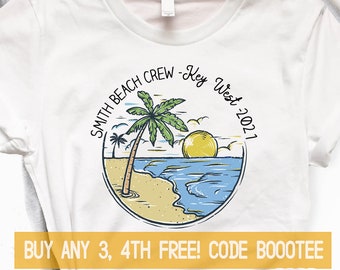 Custom Vacation Shirts Family Matching Beach T-shirt Men Kids Women Tshirt Boy Girl Toddler Kid Tee Tank Top V-neck Summer Camp Group  Baby