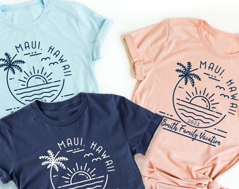 Beach Vacation Shirts for Family Friends Custom Trip T-Shirt T Shirt Tee Matching Men Kids Women Boys Girls Baby Personalized 2023 Sea Trip