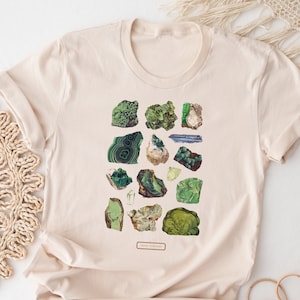 Camiseta Rocks Minerals, Camisa de cristales de piedras preciosas, Mujeres Hombres Damas Niños Bebé, Camiseta, Regalo para él ella, Día de las Madres, Gemas de Cristal