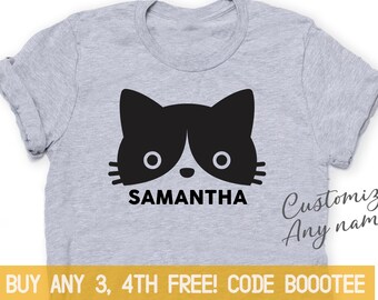 Cat Name T Shirt Etsy - 