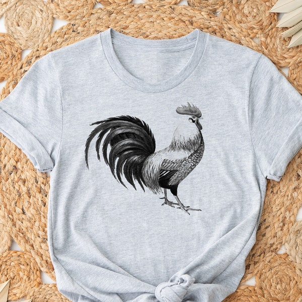 Rooster Graphic Shirt. Farmer T-shirt Gift Idea. Farming Tshirt Present. Barnyard Country Hens Chickens Eggs Homegrown Homestead Lover Tee.