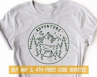 Camping Shirt Gifts Woman T-shirt Men Kids Women Tshirt Boys Girls Toddler Kid Tee Tank Top V-neck Adventure Hiking Hiker Hike Outdoors