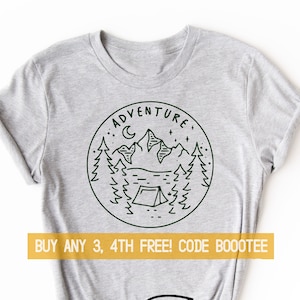 Camping Shirt Gifts Woman T-shirt Men Kids Women Tshirt Boys Girls Toddler Kid Tee Tank Top V-neck Adventure Hiking Hiker Hike Outdoors