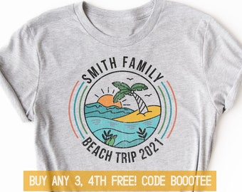 Benutzerdefinierte Urlaub Shirts Familie Strand passenden T-Shirt Männer Kinder Frauen Tshirt Jungen Mädchen Kleinkind Kind T-Shirt Tank Top V-Ausschnitt Sommer Camp Gruppe Baby