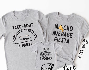Taco Twosday 2nd Birthday Matching Family Shirts - Fiesta Set