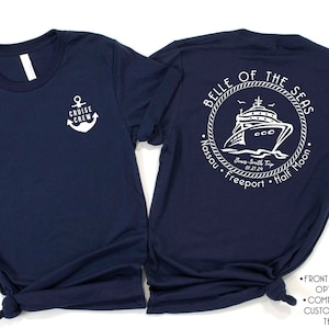 Aangepaste cruiseshirts. Familie vrienden meisjes reis Tees. T-shirt T-shirt Tee bijpassende mannen kinderen vrouwen jongens gepersonaliseerde 2023 2024 voorjaarsvakantie