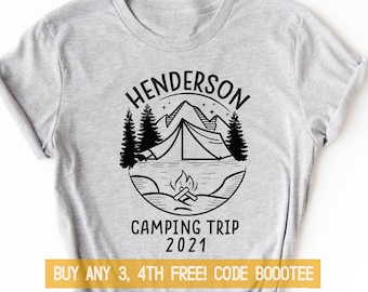 Family Camping Tee Etsy