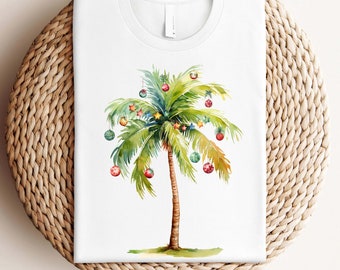 Christmas Beach Vacation Shirts. For Family Friends Trip. T-Shirt T Shirt Tee Matching Men Kids Women Boys Personalized 2023 Baby. Palm Tree