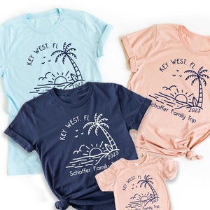 Beach Vacation Shirts for Family Friends Custom Trip T-Shirt T Shirt Tee Matching Men Kids Women Boys Girls Baby Personalized 2023 Sea