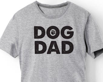 Dog Dad T-Shirt Shirt Doggy Daddy Christmas Gift Idea Fur Papa Dog Lover Fur Puppy Baby Pawprint Paw Rescue Adopt Men Gift for Him Rescue