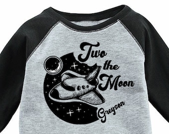 Two the Moon 2. Geburtstag Raglan T-Shirt