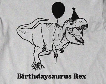 Dinosaur Birthday Shirt T-Rex T-Shirt Tee Ladies Adults Kids Girl Women Men Birthday Gift Idea Present Dino Saurus Animal Trex Boyfriend Son