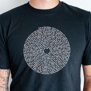 Lyrics or Quote Shirt Custom Text Sweatshirt T-shirt Personalized Music Tee Shirts T-shirts Tees Band Song Words Literary Book Passage Logo