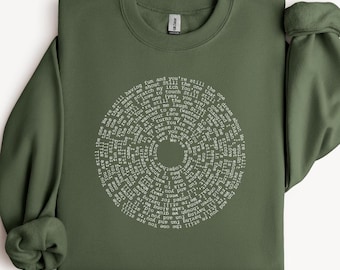 Lyrics or Quote Shirt Custom Sweatshirt T-shirt Personalized Music Tee Shirts Text Tees Band Song Words Quote Literary Book Study Colors