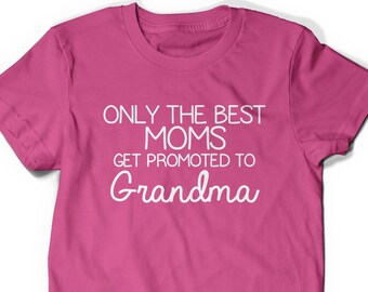 Pregnancy Annoucement Shirt New Grandma Shirt Grandmother T-Shirt T Shirt Tee Womens Ladies Funny Gift Present Maternity Baby shower Reveal